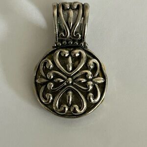 Brighton Silver Tone Cutout Heart Cutout Design Pendant Only